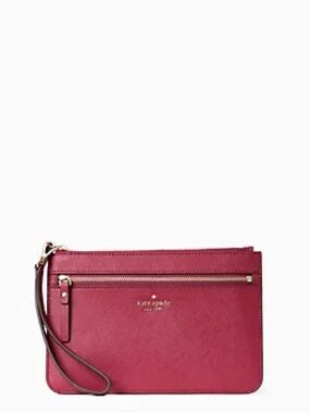 Kate Spade Cranberry Cocktail Saffiano Wristlet